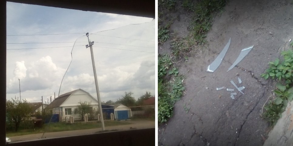 Foto: Finestre rotte nella casa dei testimoni di Geova nella regione di Voronezh, maggio 2017
