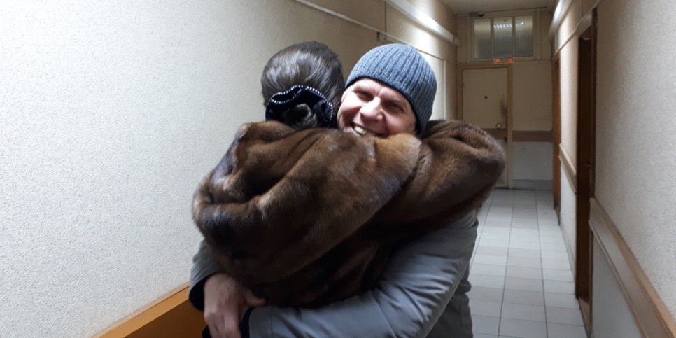 Foto: Vladimir Alushkin tras 184 días tras las rejas. Enero 2019
