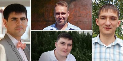 照片：弗拉基米尔·米亚库申、伊尔哈姆·卡里莫夫、艾达尔·尤尔梅捷耶夫和康斯坦丁·马特拉绍夫