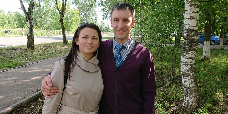 사진: 예브게니 스피린과 그의 아내