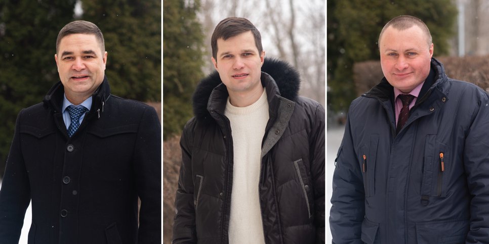 照片中：瓦列里·沙列夫、叶夫根尼·德什科和鲁斯兰·科罗廖夫