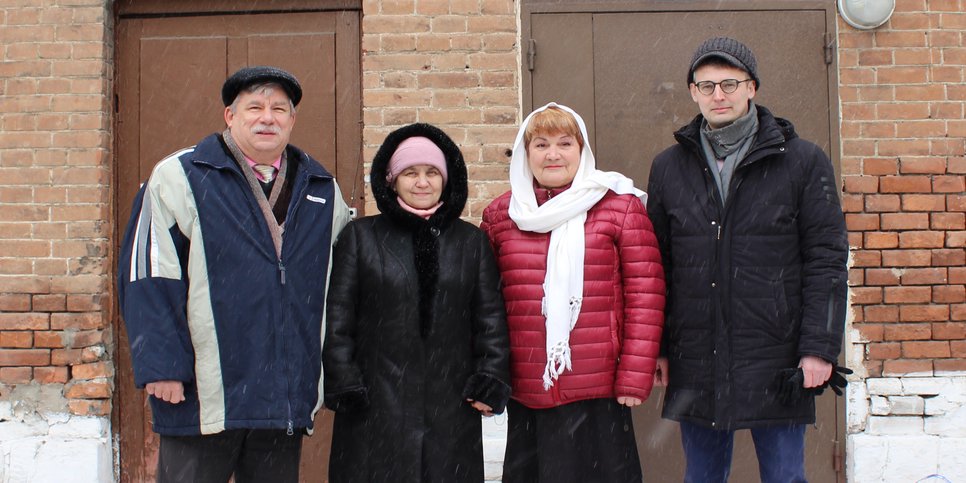 Aleksey Trofimov, Olga Panyuta, Olga Opaleva, Dmitriy Malevaniy le jour du verdict. Février 2023