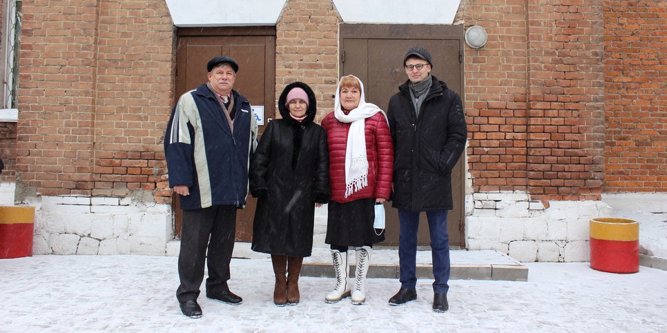 Алексей Трофимов, Ольга Панюта, Ольга Опалева, Дмитрий Малеваный в день вынесения приговора. Февраль 2023 года