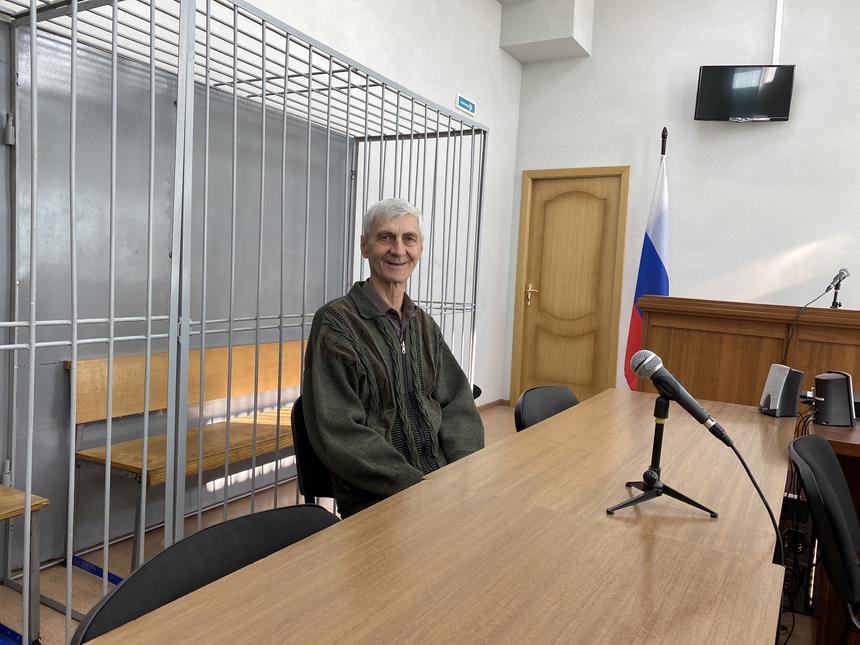 Vladimir Balabkin em um tribunal. Setembro, 2023.