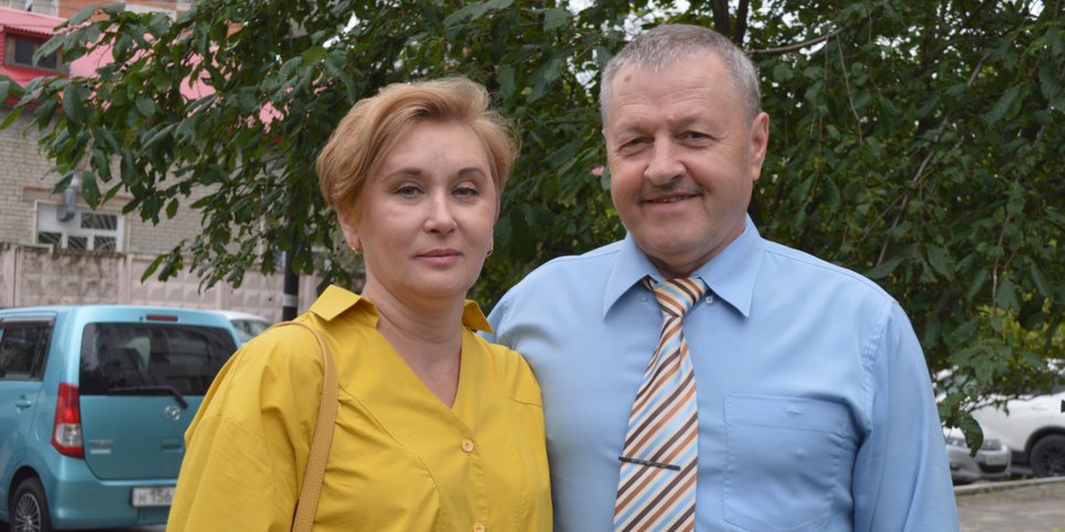 Valeriy Rabota y su esposa Elvira, julio de 2024