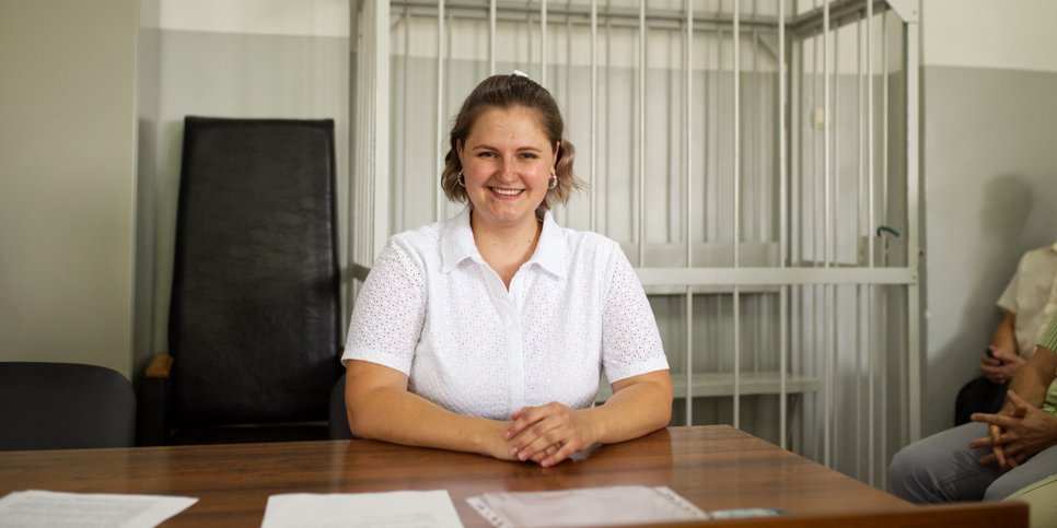 Василина в зале суда в день оглашения приговора, 31 июля 2025 года